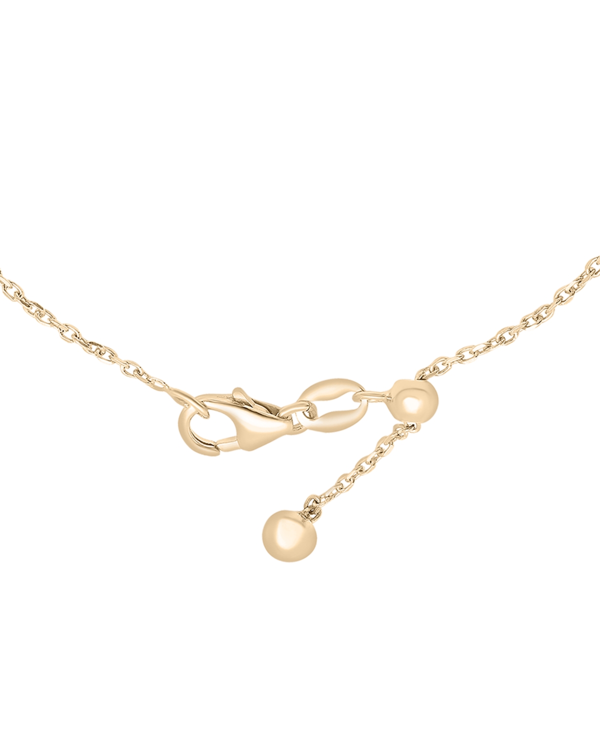 Lab Grown(3/4 ct. t.w.) & Diamond (1/20 ct. t.w.) Bolo Bracelet in 14k Gold-Plated Sterling Silver - Sapphire