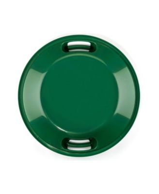 Circular Saucer Snow Sled for Winter Sledding, 25" Diameter, Green