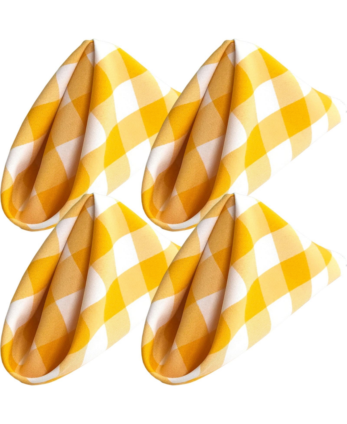 Slickblue Pack of 4 Gingham Checkered Napkins, x Inches