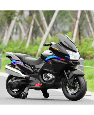 12V Kids Ride On Motorcycle Electric Motor Bike w/ Training Wheels & Light