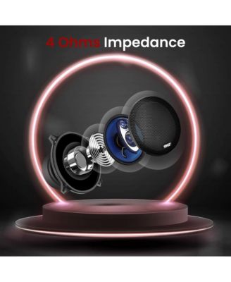 5.25" Three-Way Car Speakers, 200 Watt, Blue
