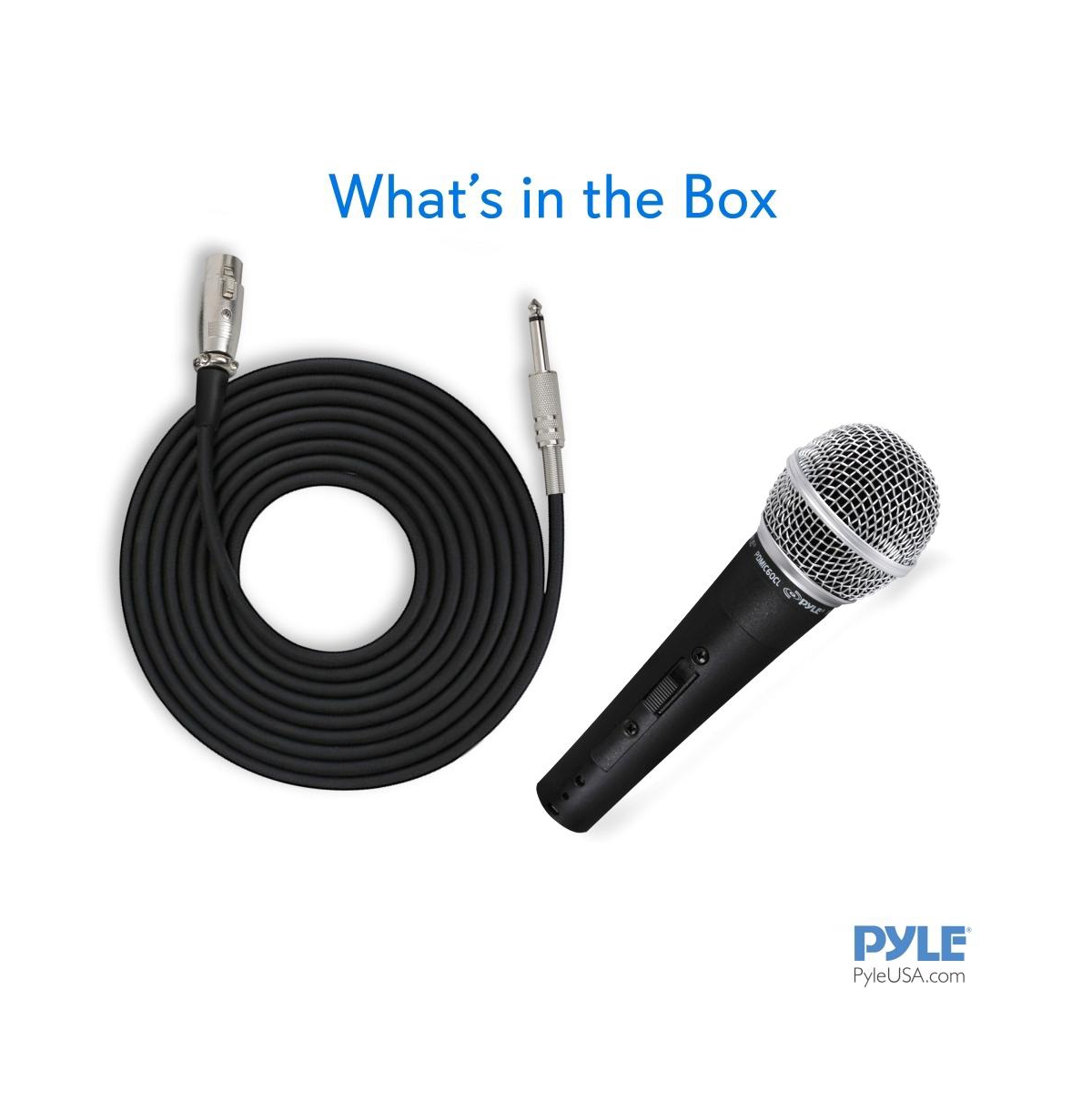Pyle Professional Dynamic Microphone, Unidirectional Handheld Mic with On/Off Switch