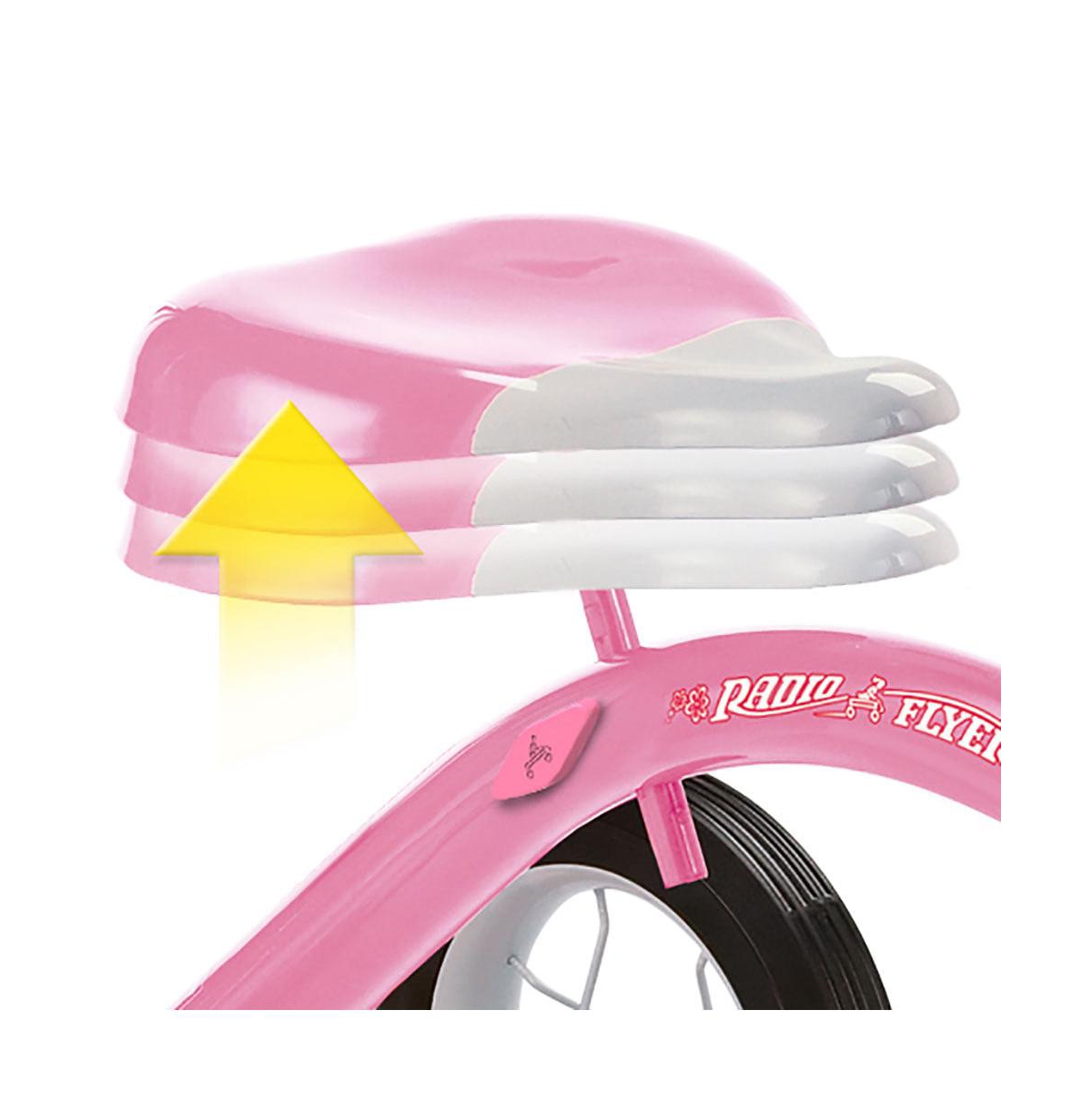 Radio Flyer 34GX Kids Classic Steel Framed Tricycle with Handlebar Bell,- Pink