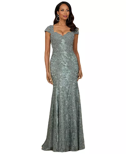 women's fitted lace mermaid gown