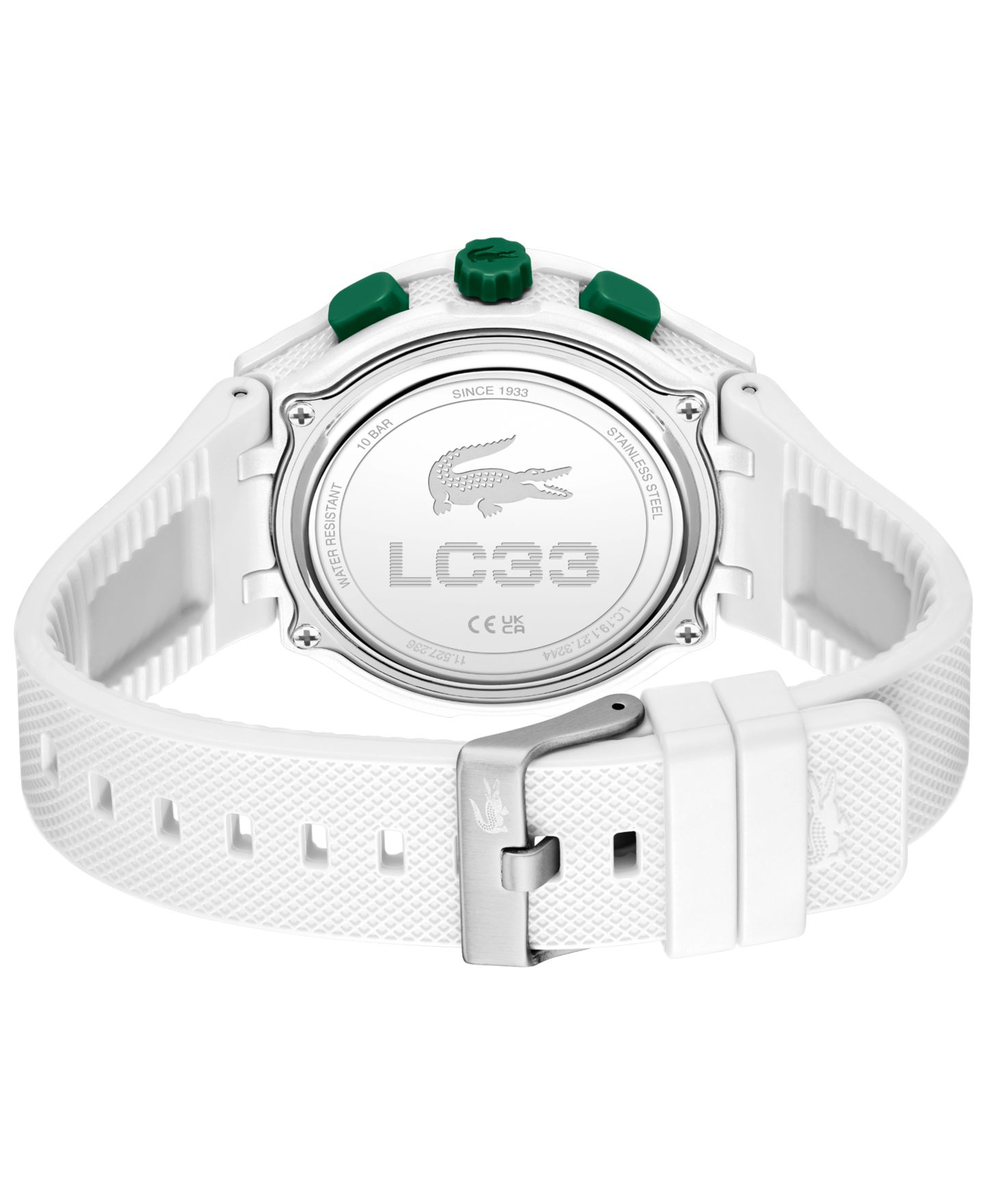 Мужские часы Lacoste LC33 White Silicone Strap Watch, 45mm — фото 3