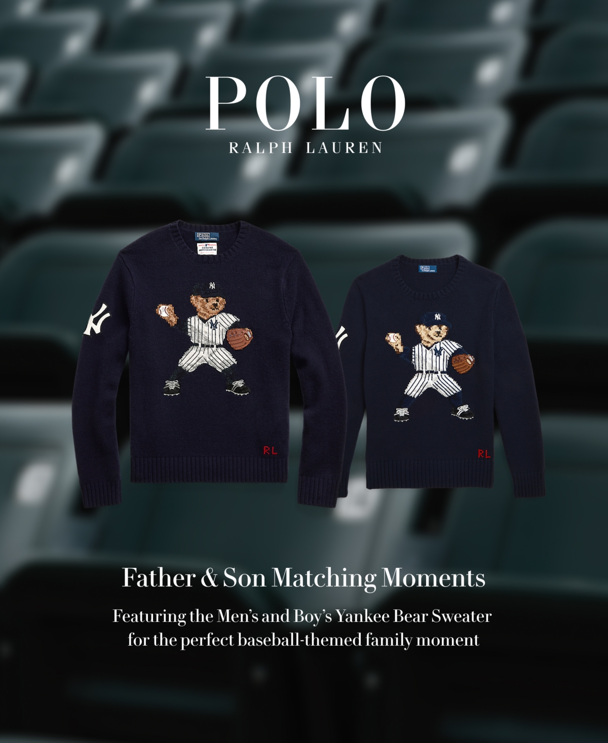 Polo Ralph Lauren Unisex Yankees Bear Sweater
