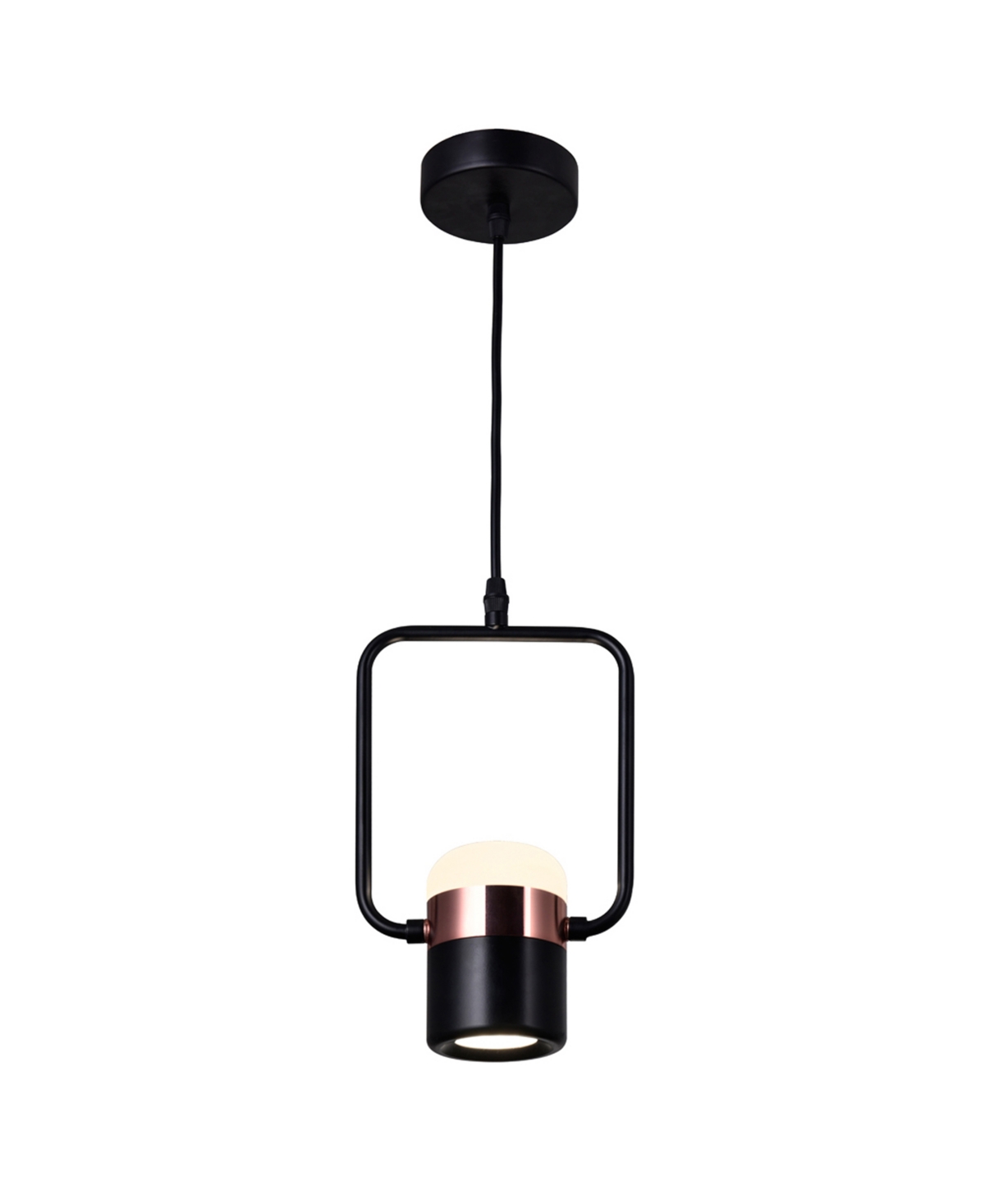 Cwi Lighting 13" Metal Moxie Led Down Mini Pendant In Black