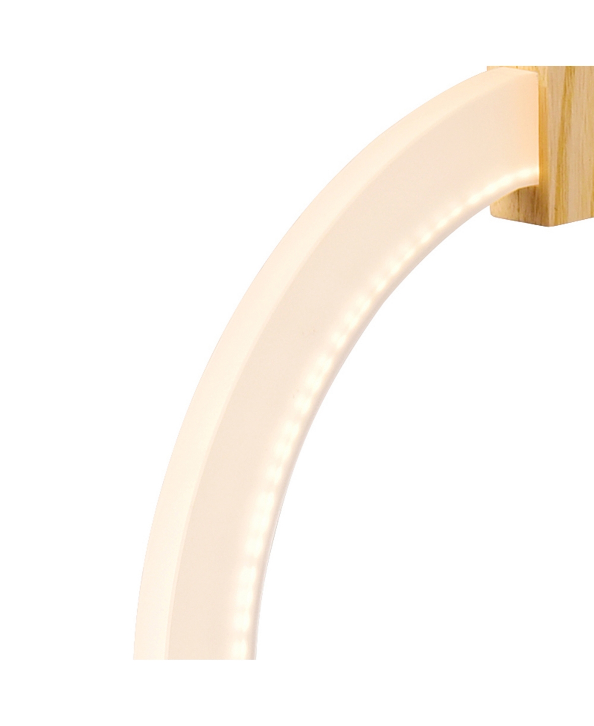 Cwi Lighting 20" Metal Anello Led Pendant In White Oak