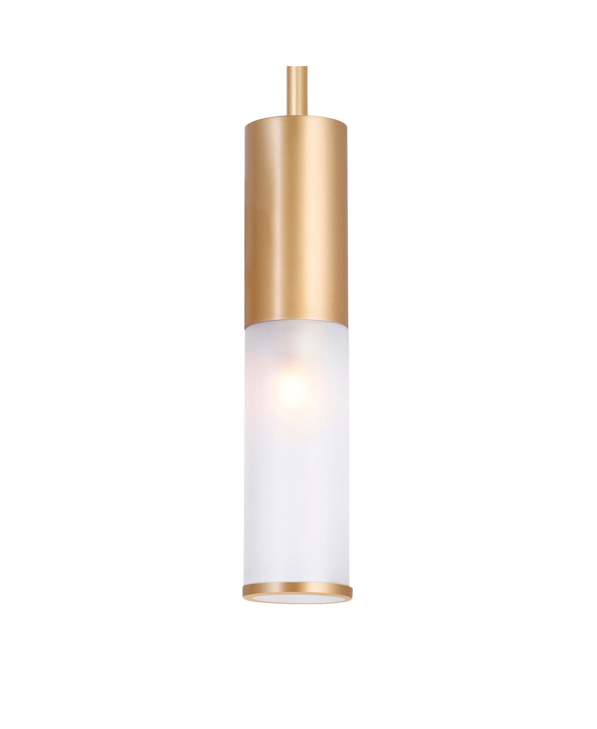 Cwi Lighting 10" Metal Pipes 1 Light Mini Pendant In Sun Gold