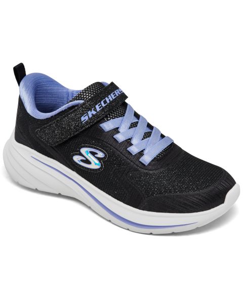 Детские кроссовки Skechers Little Girls' Wave 92 Fastening Strap Casual Sneakers from Finish Line