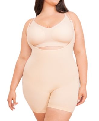 Women's Open Bust Bodysuit Shaper Short 73005
