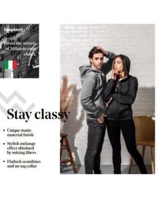 Big & Tall Premium Zip-Up Hoodie for Men with Smooth Silky Matte Finish & Cozy Fleece Inner Lining Sweater with Hood