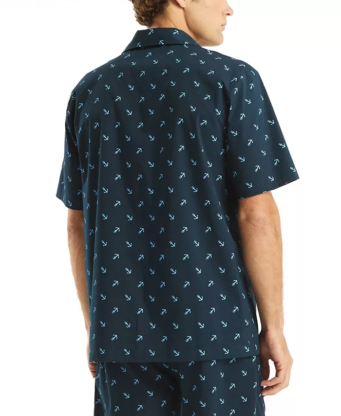 Men's Crafted Printed Camp Sleep Pajama Shirt - thumbnail 4