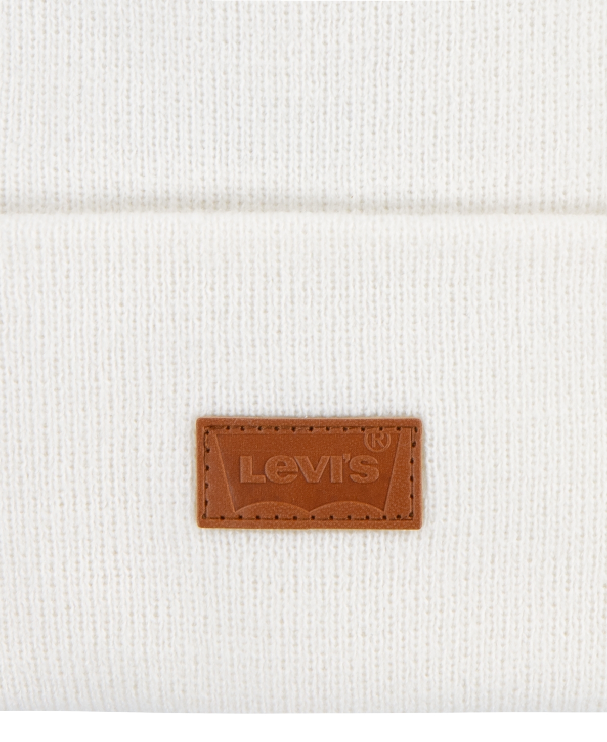 Levi's Big Boys Embossed Patch Beanie In Sugar Swizzle