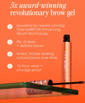 Travel-Size GrandeBROW 2-In-1 Tinted Brow Gel + Brow Enhancing Serum, 0.02 oz.