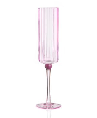 Cranberry Champagne Flutes, Set of 4