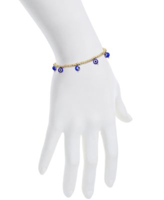 Glass Evil Eye Beaded Bracelet