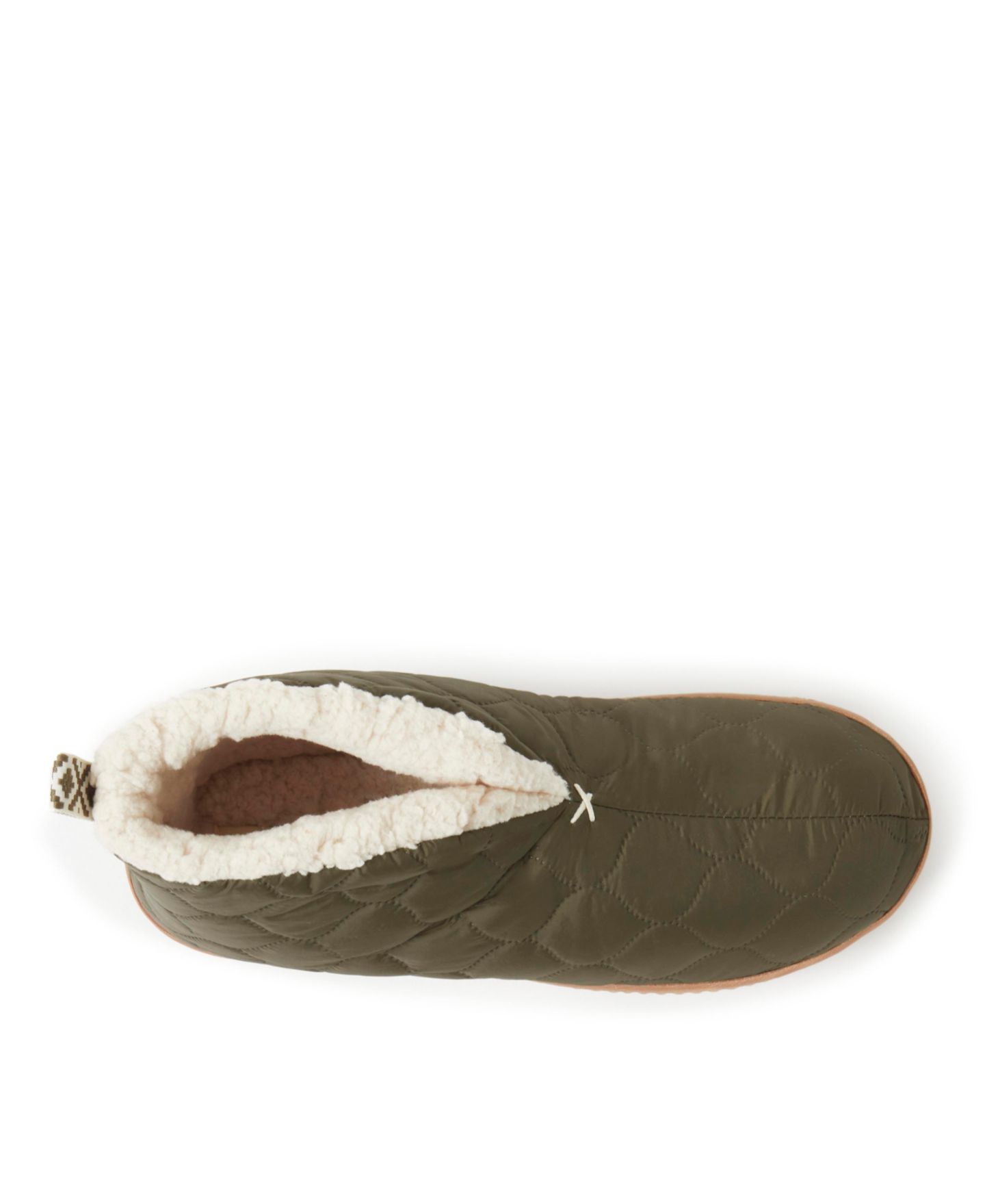 Мужские тапочки Dearfoams Warm Up Bootie House Shoe Boot Slipper, цвет: Тёмно-зелёный — фото 3
