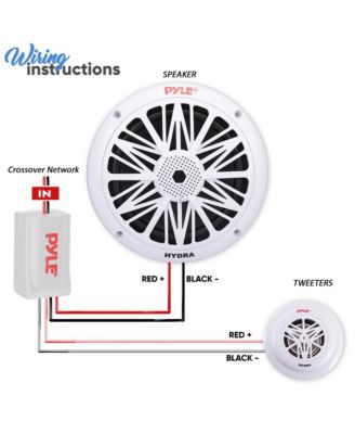 6.5" Marine Component Speakers, 2-Way, Waterproof, 200 Watt, White