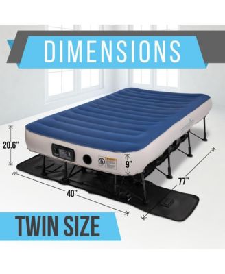 Premium Raised Airbed With Steel Frame and Built-In Pump (Twin)