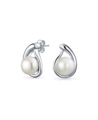 Timeless Elegance Pearl Pendant Necklace & Stud Earrings Set in Sterling Silver