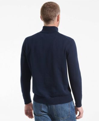 Men's Long Sleeve Fine Gauge Cotton Quarter Zip Sweater