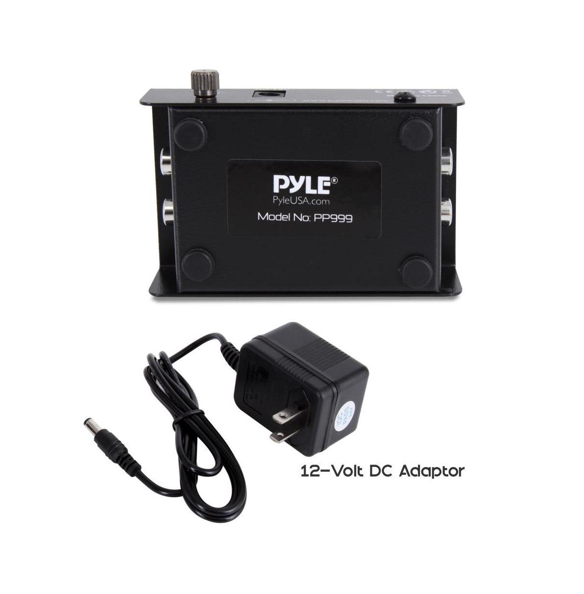 Pyle Pro Audio Phono Turntable Preamp with Ultra-Low Noise and 12-Volt Power Adapter