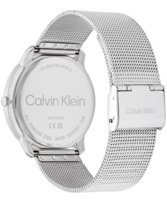 Unisex Iconic Silver Stainless Steel Mesh Bracelet Watch 40mm