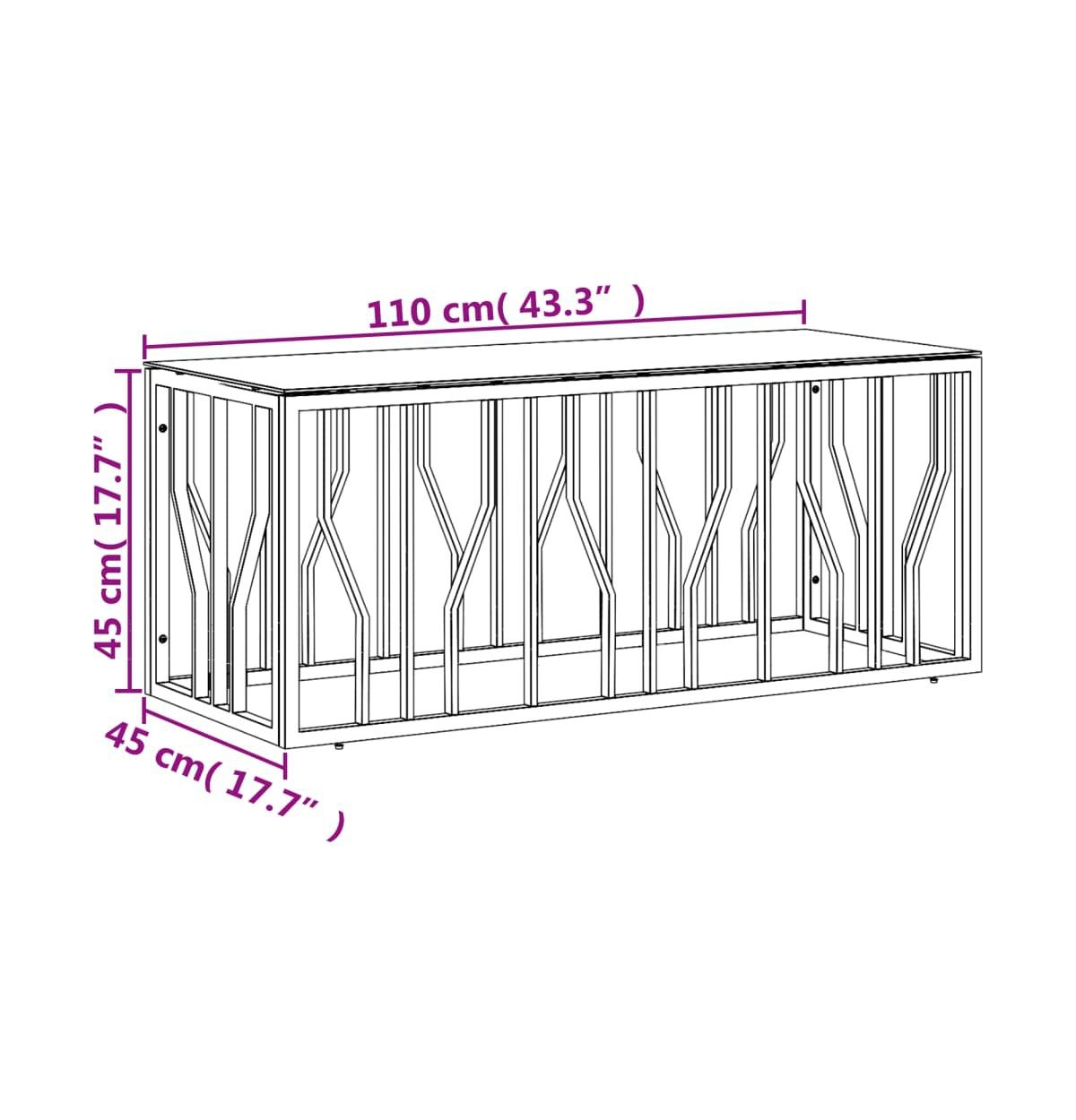 vidaXL Coffee Table 43.3