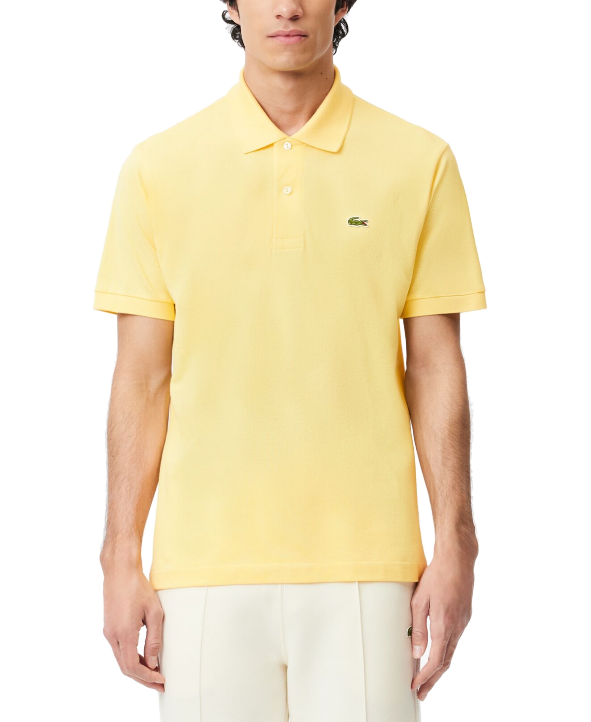 Shop Lacoste Men's  Classic Fit L.12.12 Short Sleeve Polo In 107 - Bright Yellow