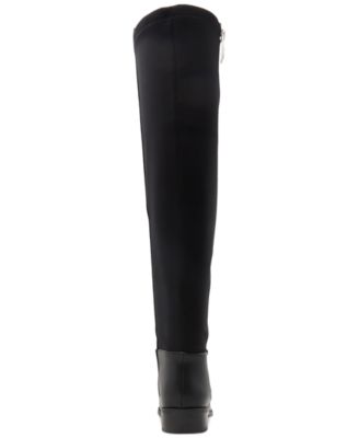 Women's Aahliyah Almond-Toe Knee-High Zip Boots