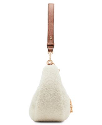 Small All Over Sherpa Crescent Shoulder Bag