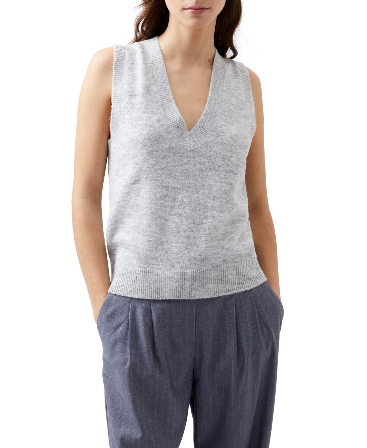 French Connection Women's Morena V-Neck Sleeveless Sweater