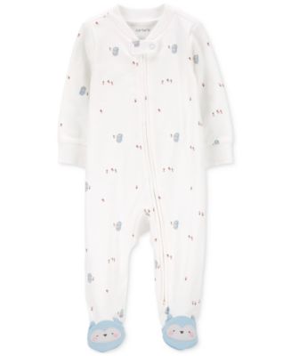 Carter's 2pc Baby Neutral 2-Way Zip-Up Footie Coverall Set