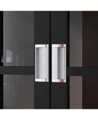 White Wood 5-Shelf Standard Bookcase with Ball-Shape Legs