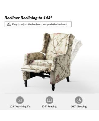 Franco Mid-centry Modern Manual Push Back Recliner