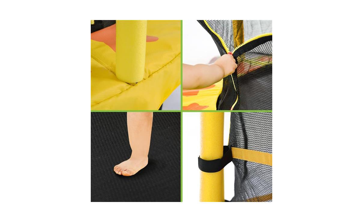 Slickblue Best Kids Trampoline with Safety Enclosure Net Fun and Secure Playtime