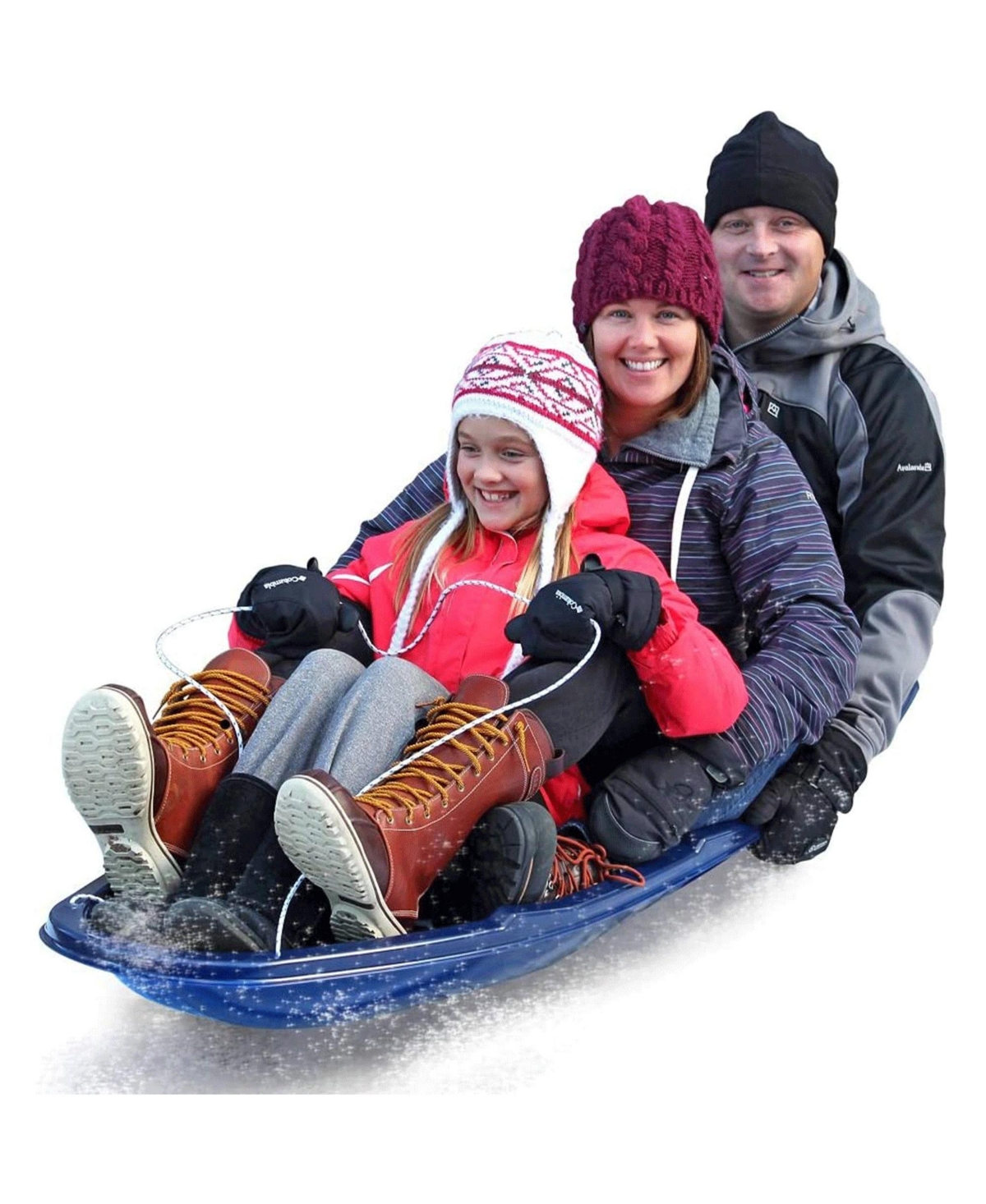 Flexible Flyer Winter Trek 5.5 Foot Plastic Utility Pull Sled w/Tow Rope,- Blue