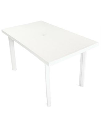 Outdoor Table White Plastic Standard Light Weight