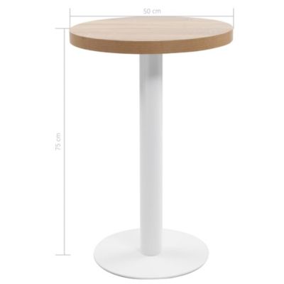 Bistro Table Light Brown 19.7" MDF