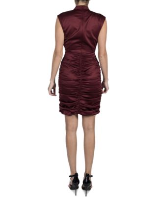 Women's Sleeveless High-Neck Pleated Dress