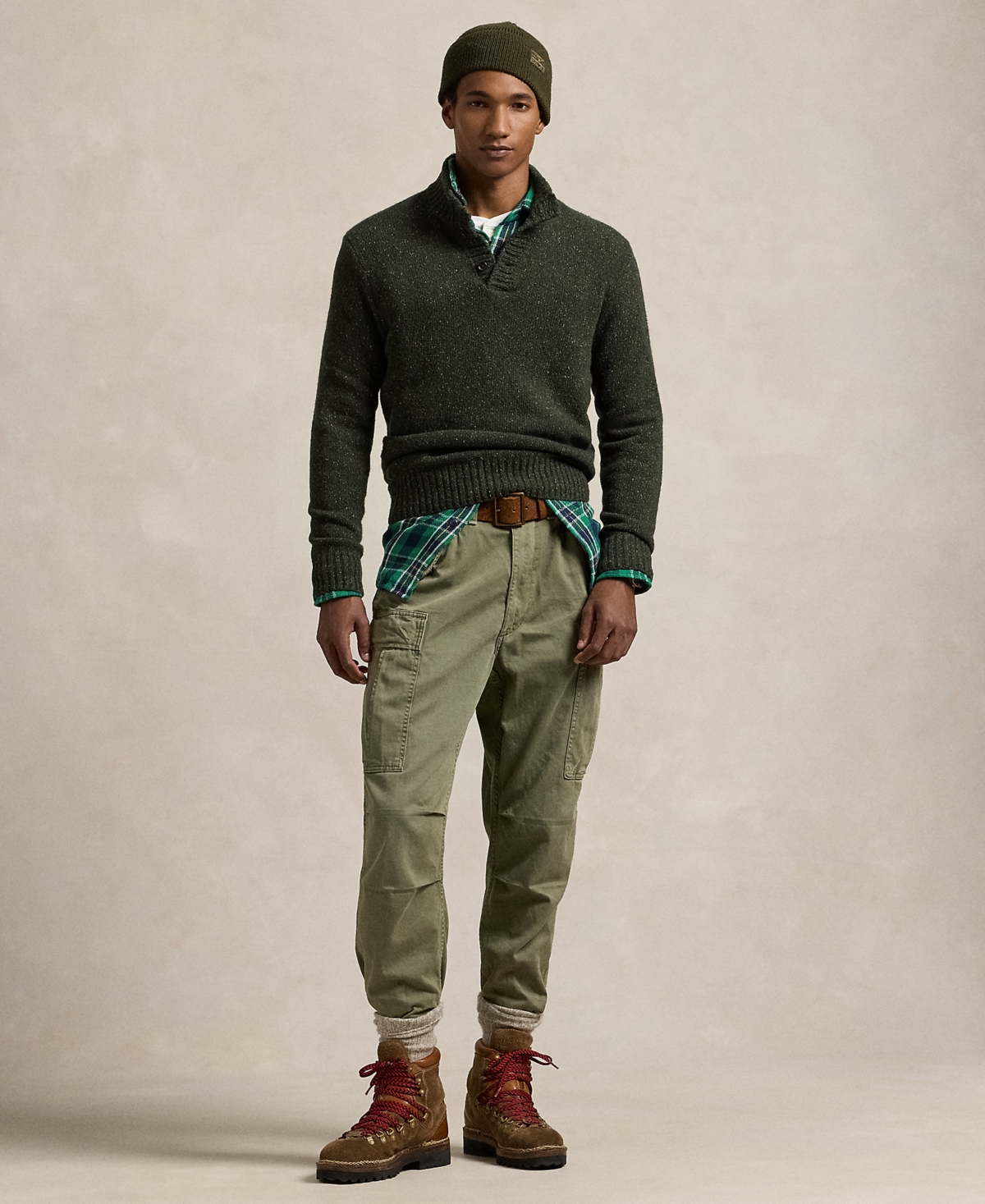 Polo Ralph Lauren Men's Speckled Wool-Blend Mockneck Sweater