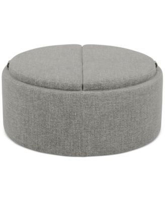 Jharli Fabric Storage Ottoman