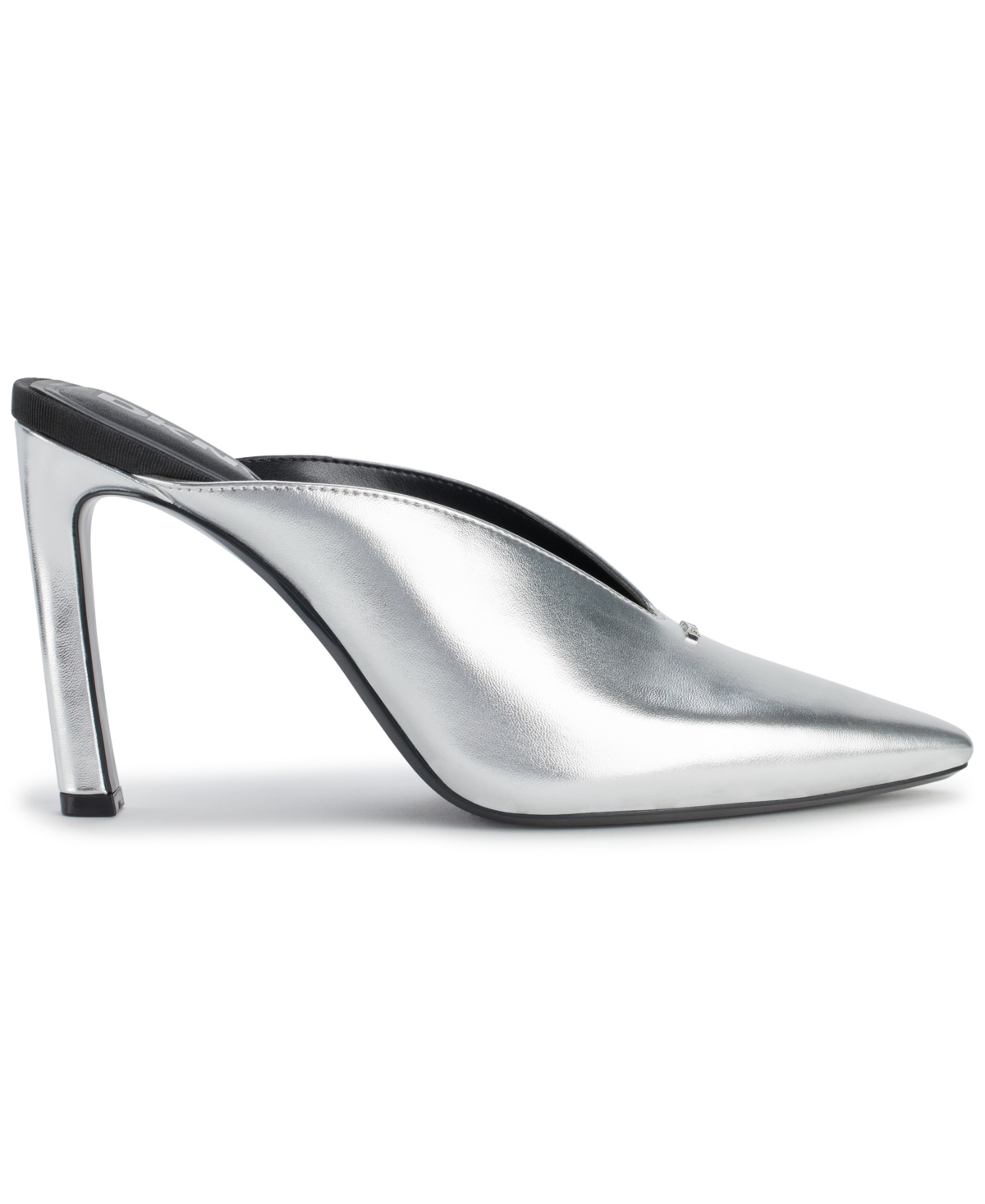 Shop Dkny Women's Cadena Slip On Mule Pumps In Silver