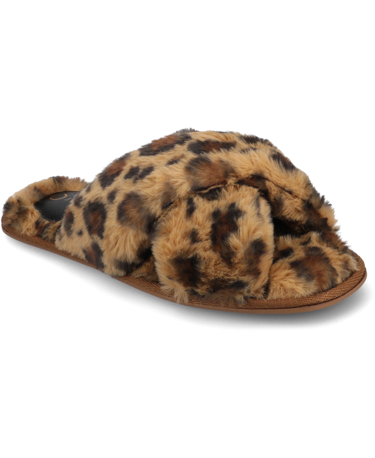 Journee Collection Veedia Faux Fur Slipper In Leopard
