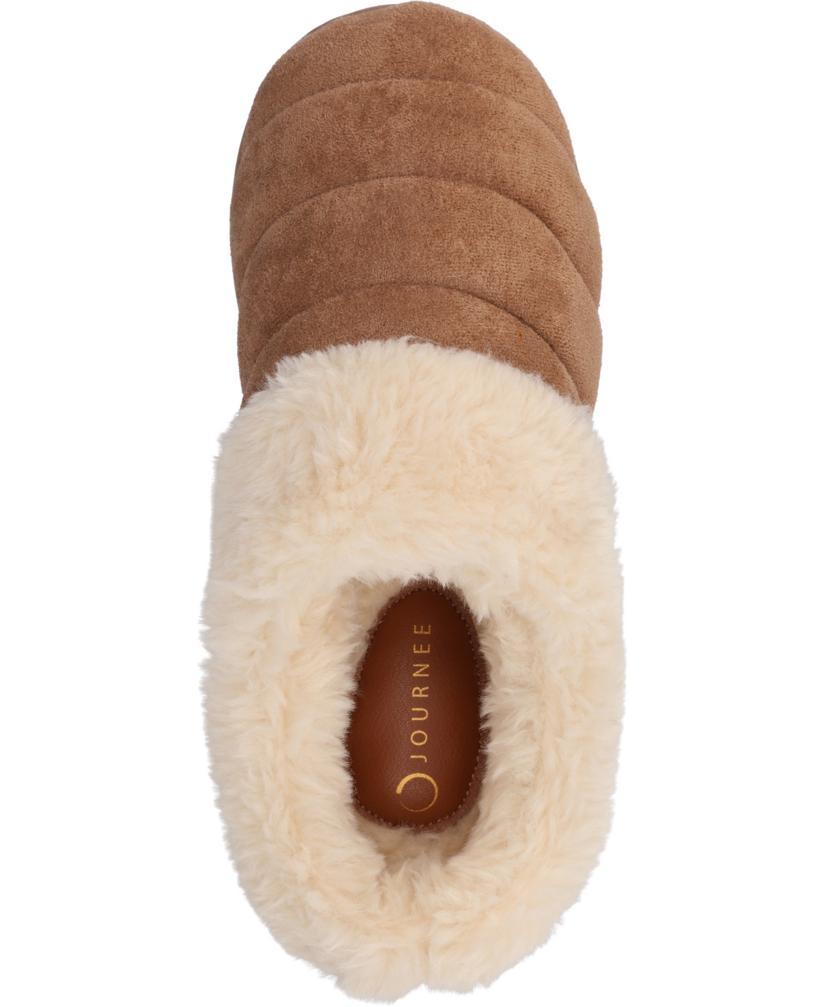 Journee Collection Blair Faux Fur Slipper In Tan