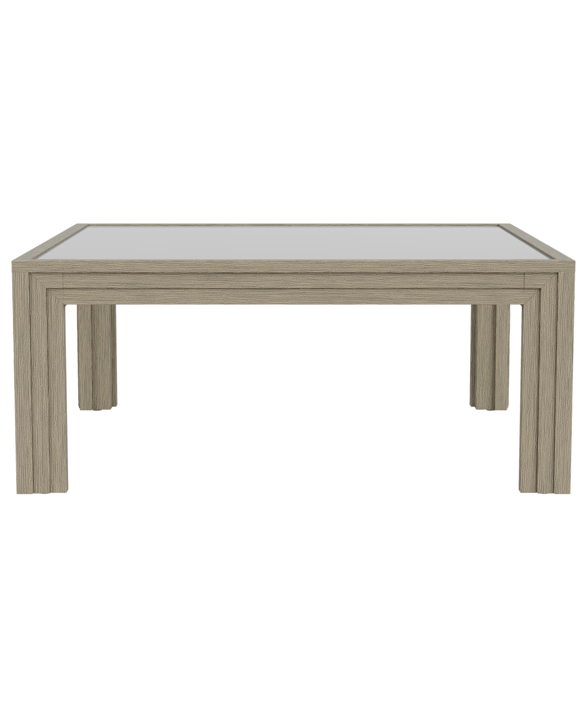 Macy's Cascade 42" Glass Square Cocktail Table In Dovetail