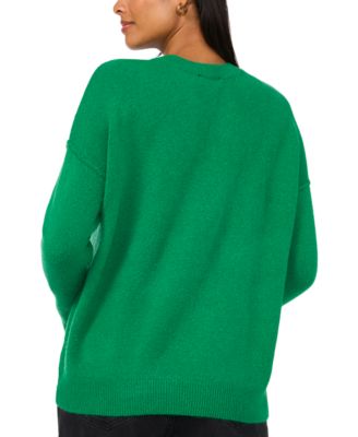 Women's Crewneck Embellished Pearl Long-Sleeve Sweater