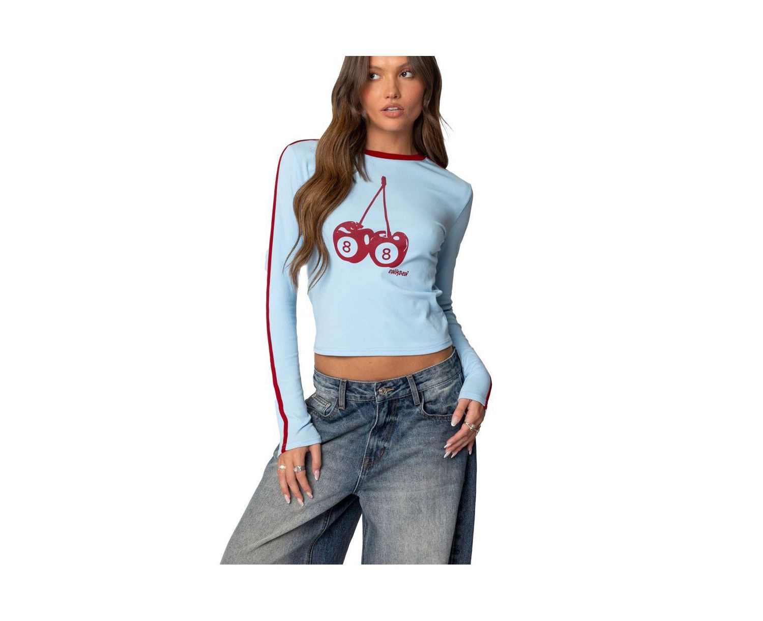 Women's Cherry 8 Long Sleeve T Shirt