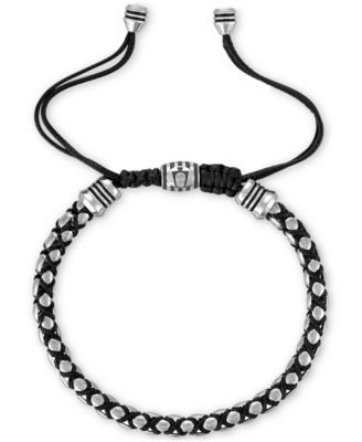 Stainless Steel Icon Beaded Bolo Bracelet